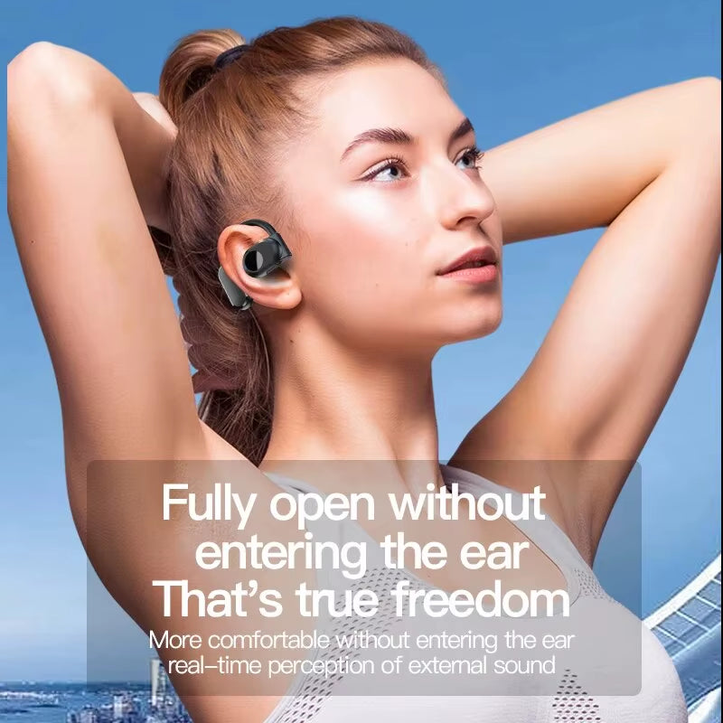 Wireless Headphones Bluetooth Headset with Microphone Bone Conduction Handsfree Noise Canceling Earphones for Driving Audifonos